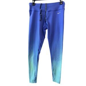New NIKE Women's Blue Epiclux Forever Gradient Tights Size M